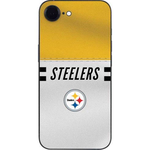 NFL Pittsburgh Steelers White Striped iPhone 16e Skin